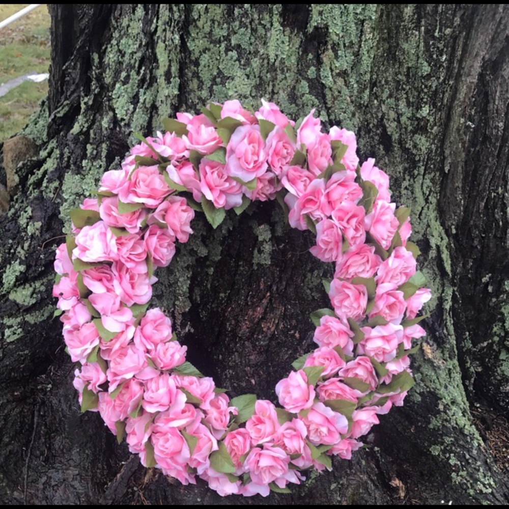Handmade rose wreath